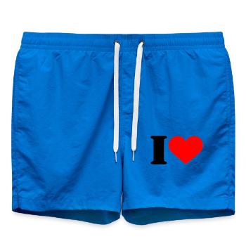 I LOVE - Badeshorts - Cobalt blue - Vorne - AI Model Male 185 light (185cm)