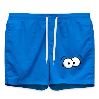 Design de Yeux Abstraits en 3D - Short de bain - cobalt blue - Devant - AI Model Male 185 light (185cm)
