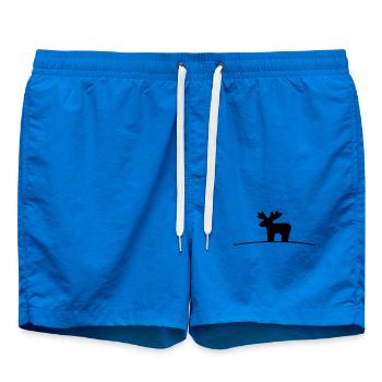 Elch Silhouette Geschenkidee Weihnachten - Badeshorts - Cobalt blue - Vorne - AI Model Male 185 light (185cm)