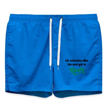 Lustige Geschenke für Rentner - Badeshorts - Cobalt blue - Vorne - AI Model Male 185 light (185cm)