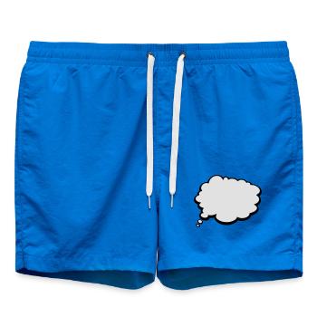 2541614 15422398 thought bubble - Swim Trunks - cobalt blue - Front - AI Model Male 185 light (185cm)
