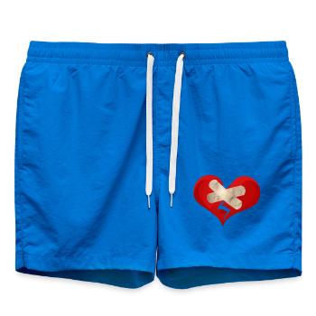 Heilender Herzverband - Badeshorts - Cobalt blue - Vorne - AI Model Male 185 light (185cm)