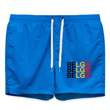 BELGIE Drapeau Belge - Belgique - Belgique 2024 - Short de bain - cobalt blue - Devant - AI Model Male 185 light (185cm)