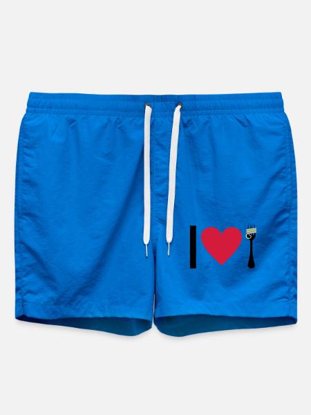 I love Pasta - Badeshorts - Cobalt blue