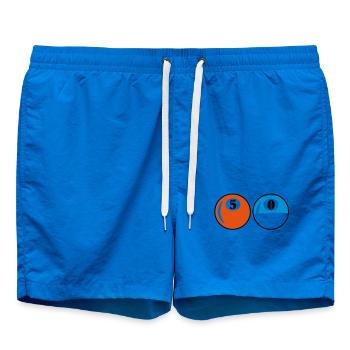 Boules de billard - 50 ans anniversaire - Short de bain - cobalt blue - Devant - AI Model Male 185 light (185cm)