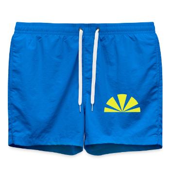 Sonnenstrahl, Halbkreis als Japan Sonnenstrahl - Badeshorts - Cobalt blue - Vorne - AI Model Male 185 light (185cm)