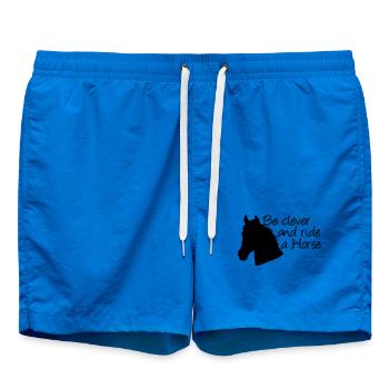 Montez un cheval Cheval Cavalier d’équitation cadeau - Short de bain - cobalt blue - Devant - AI Model Male 185 light (185cm)