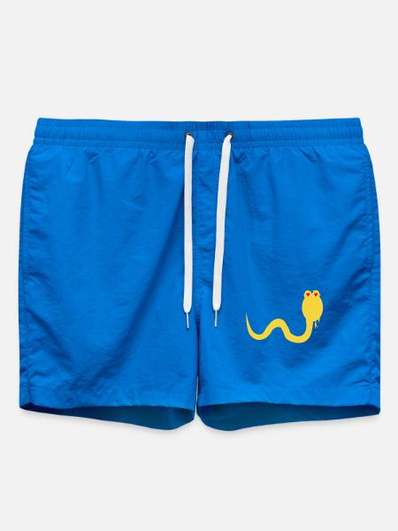 Snakehead Snake T-Shirt - Swim Trunks - cobalt blue