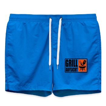 Grillaufsicht - Badeshorts - Cobalt blue - Vorne - AI Model Male 185 light (185cm)