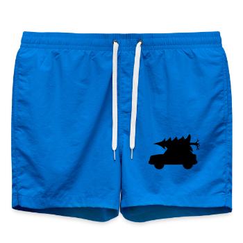 Tannenbaum Weihnachten Auto - Badeshorts - Cobalt blue - Vorne - AI Model Male 185 light (185cm)