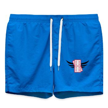 Domino / Dominoes / Jeu / Joueur / Game - Short de bain - cobalt blue - Devant - AI Model Male 185 light (185cm)