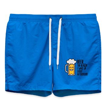 Beer is the reason I wake up every afternoon - Badeshorts - Cobalt blue - Vorne - AI Model Male 185 light (185cm)