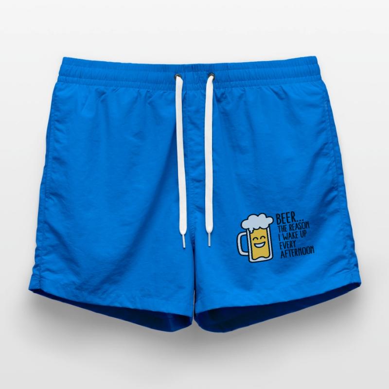 Beer is the reason I wake up every afternoon Badeshorts