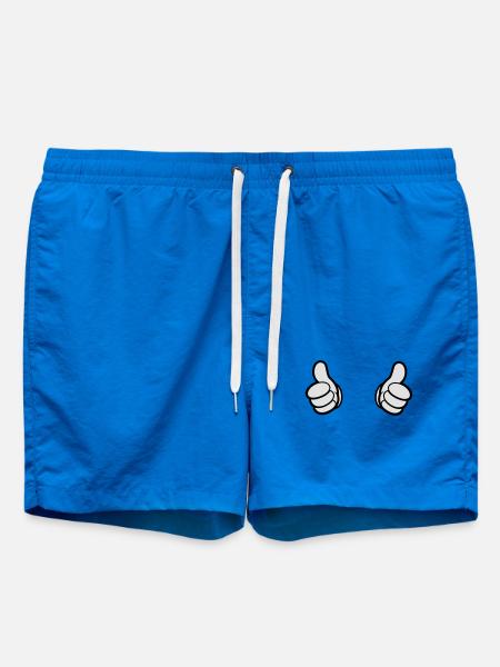 Comic Daumen, Style, Doppel Daumen,i bims - Badeshorts - Cobalt blue