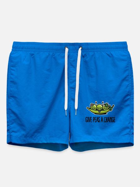 Give peas / peace a change hippies - Swim Trunks - cobalt blue