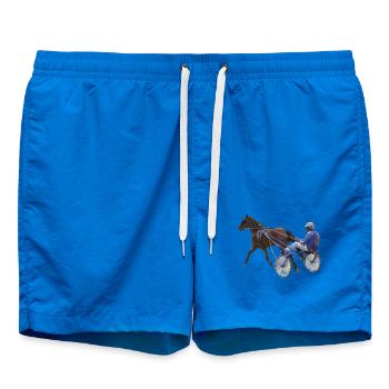 Cadeau de course de chevaux de course au trot - Short de bain - cobalt blue - Devant - AI Model Male 185 light (185cm)