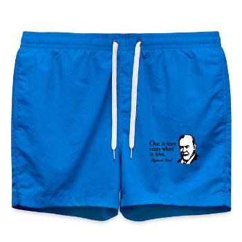 Man ist sehr verrückt, wenn Valentinstag Spaß verliebt - Badeshorts - Cobalt blue - Vorne - AI Model Male 185 light (185cm)