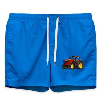 Tracteur rouge - Short de bain - cobalt blue - Devant - AI Model Male 185 light (185cm)