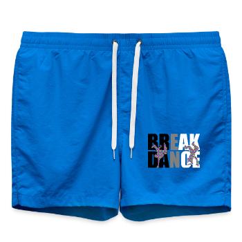 Bunte Breakdance-Silhouetten auf Kontrast - Badeshorts - Cobalt blue - Vorne - AI Model Male 185 light (185cm)