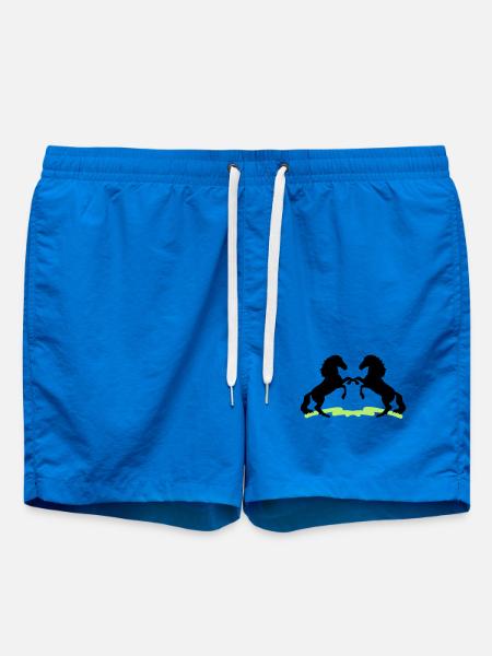 Horses - Swim Trunks - cobalt blue