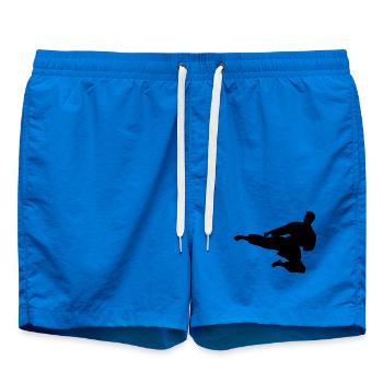 Karate oder Taekwondo sprangen seitwärts - Badeshorts - Cobalt blue - Vorne - AI Model Male 185 light (185cm)