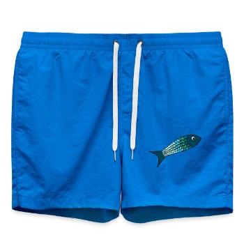 SARDINE. POISSON. POISSON D'AVRIL. MER. OCÉAN - Short de bain - cobalt blue - Devant - AI Model Male 185 light (185cm)