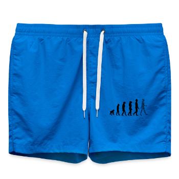 Evolution QR Code - Humor Gesundheits-Pass - Badeshorts - Cobalt blue - Vorne - AI Model Male 185 light (185cm)