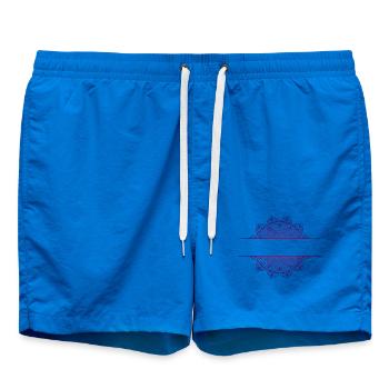 Mandala pink magenta - Short de bain - cobalt blue - Devant - AI Model Male 185 light (185cm)