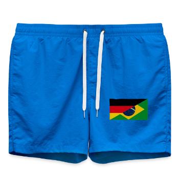 Allemagne et Brésil Vintage Drapeau - Short de bain - cobalt blue - Devant - AI Model Male 185 light (185cm)