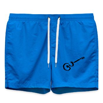 Guitar Picto black - Swim Trunks - cobalt blue - Front - AI Model Male 185 light (185cm)