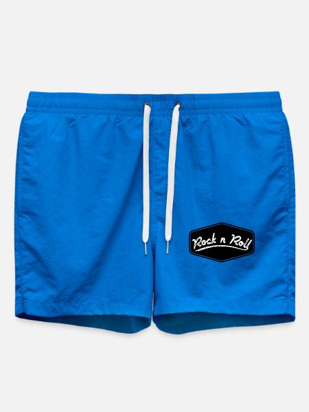 Rock n Roll Shield Shape - Swim Trunks - cobalt blue