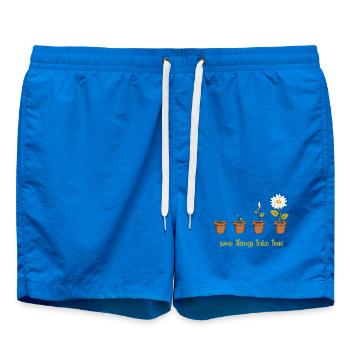Heure - Short de bain - cobalt blue - Devant - AI Model Male 185 light (185cm)