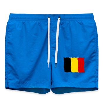 Belgique Drapeau Belge Drapeau Cadeau - Short de bain - cobalt blue - Devant - AI Model Male 185 light (185cm)