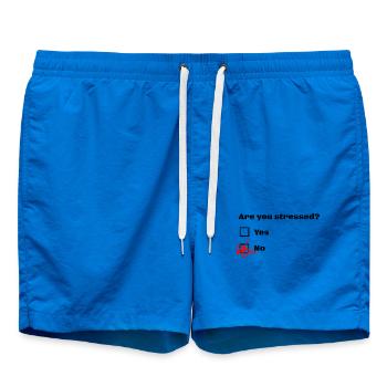 Êtes-vous stressé? Êtes-vous stressé? - Short de bain - cobalt blue - Devant - AI Model Male 185 light (185cm)