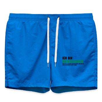 Brasilianer Spruch Humor Shirt - Badeshorts - Cobalt blue - Vorne - AI Model Male 185 light (185cm)