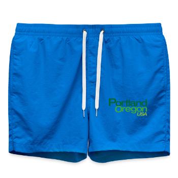 Portland, Oregon, États-Unis Typing - Short de bain - cobalt blue - Devant - AI Model Male 185 light (185cm)