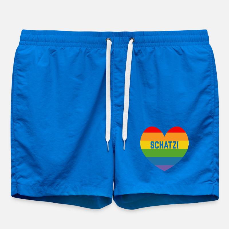 Regenbogenherz Schatzi LGBT lgbtqi queer - Swim Trunks - cobalt blue