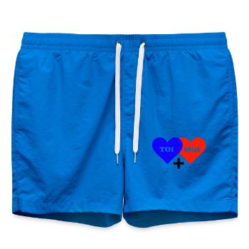 TOI MOI COEUR - Short de bain - cobalt blue - Devant - AI Model Male 185 light (185cm)