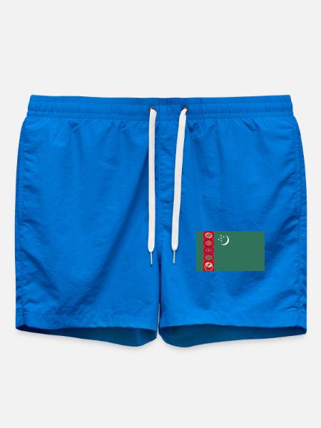 Turkmenistan flag - Swim Trunks - cobalt blue