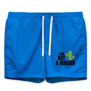 i am not a hugger, hug, cactus - Short de bain - cobalt blue - Devant - AI Model Male 185 light (185cm)