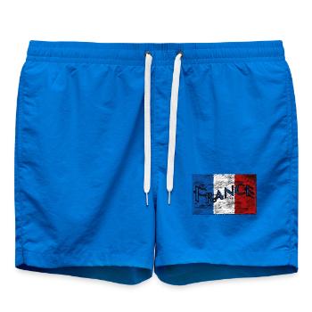 FRANCE Logo sale floqué - Short de bain - cobalt blue - Devant - AI Model Male 185 light (185cm)