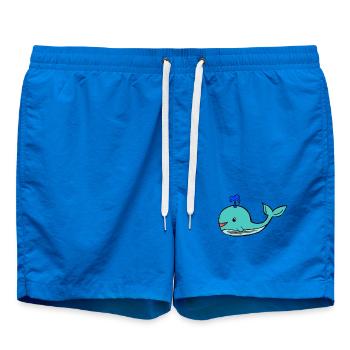 Süßer Wal Cartoon – niedliches Meerestier - Badeshorts - Cobalt blue - Vorne - AI Model Male 185 light (185cm)