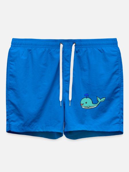 Süßer Wal Cartoon – niedliches Meerestier - Badeshorts - Cobalt blue