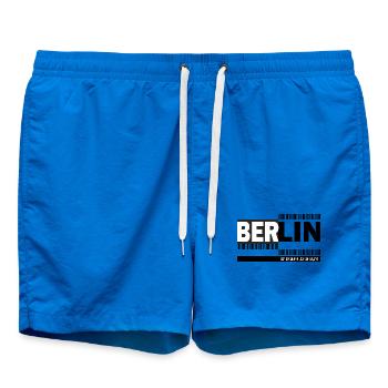 BERLIN - code-barres - Short de bain - cobalt blue - Devant - AI Model Male 185 light (185cm)