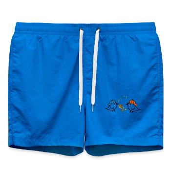 Frühling, Spatzen - Badeshorts - Cobalt blue - Vorne - AI Model Male 185 light (185cm)