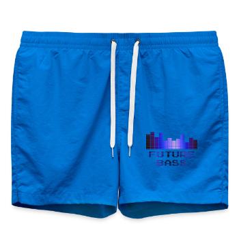 Future Bass | Musik - Badeshorts - Cobalt blue - Vorne - AI Model Male 185 light (185cm)