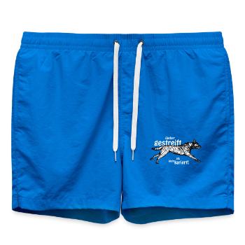 Mieux rayé que petit - blanc - Short de bain - cobalt blue - Devant - AI Model Male 185 light (185cm)