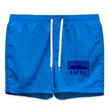 Tampon bleu Napoli Skyline - Short de bain - cobalt blue - Devant - AI Model Male 185 light (185cm)