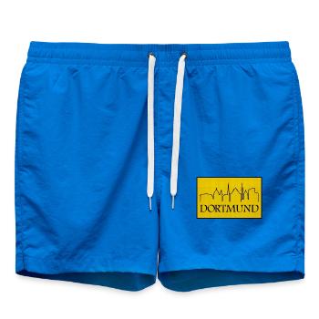 Dortmund Skyline Gelb Design - Badeshorts - Cobalt blue - Vorne - AI Model Male 185 light (185cm)