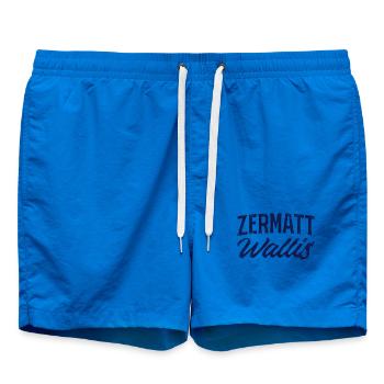 Zermatt Valais Alphabet Alpin - Short de bain - cobalt blue - Devant - AI Model Male 185 light (185cm)